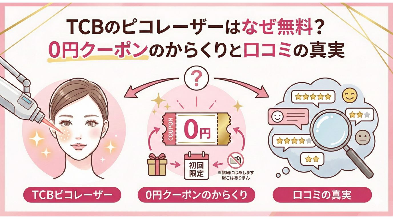 TCBのピコレーザーはなぜ無料?0円クーポンのからくりと口コミの真実を徹底調査