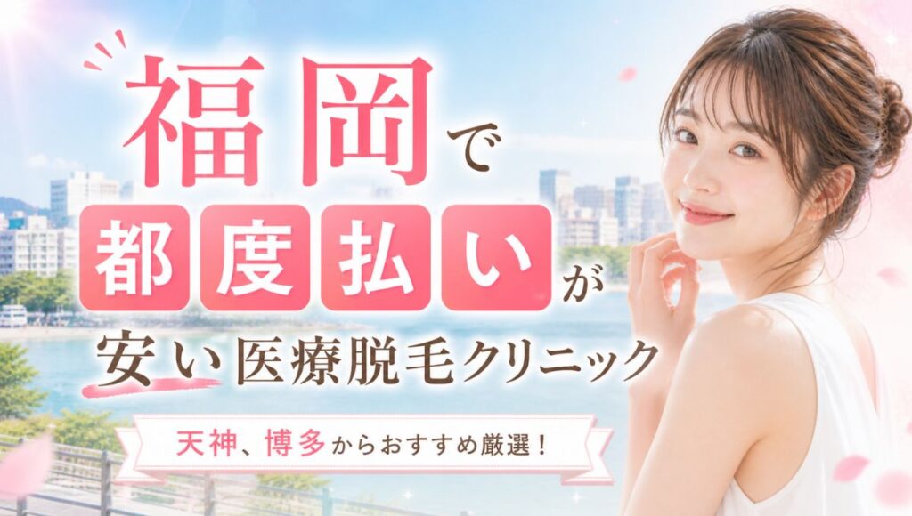 福岡で都度払い医療脱毛が安いおすすめクリニック