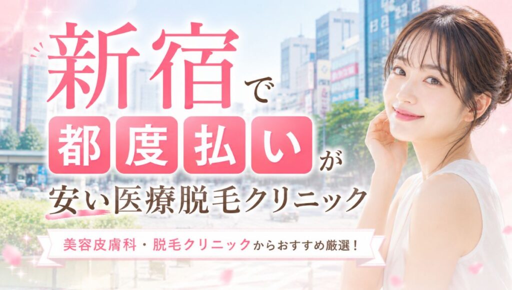 医療脱毛 新宿 都度払いが安いクリニック｜VIO・全身などおすすめ厳選！