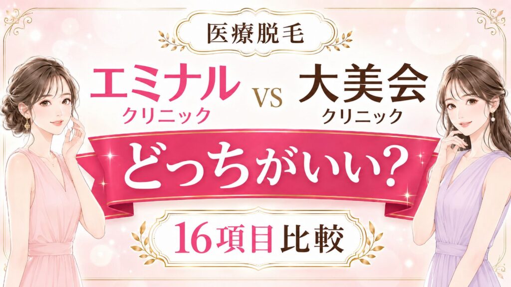 エミナルと大美会クリニックを16項目比較！どっちがいい？