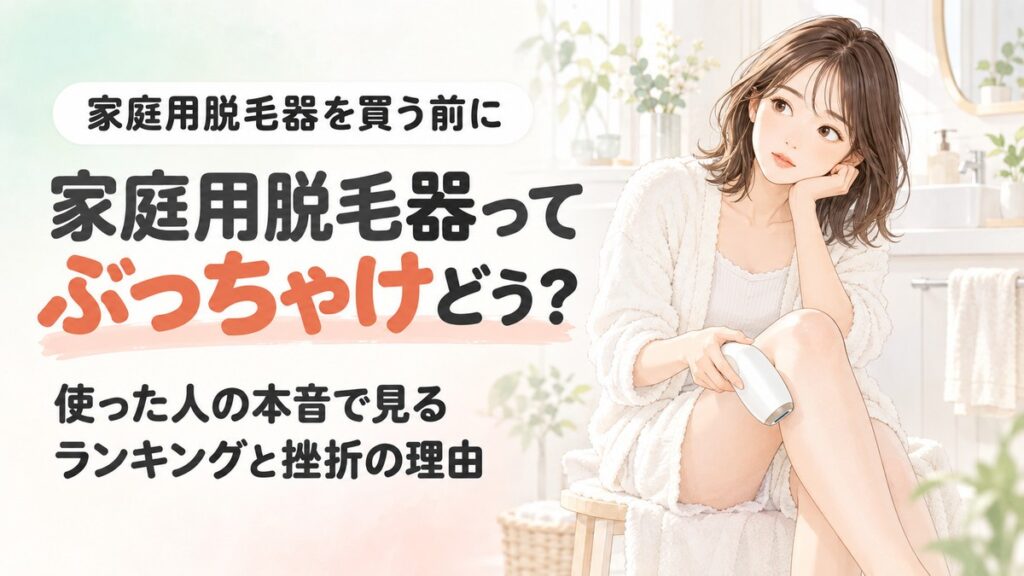 家庭用脱毛器を使った人の本音から見るランキングと挫折の理由