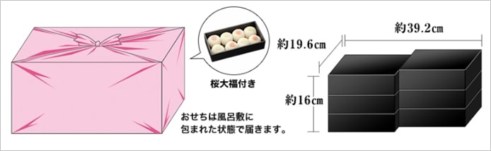 岩元おせち極のサイズ感