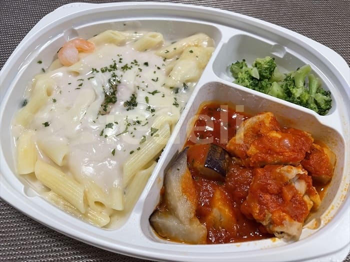 食事セット えびペンネグラタン＆鶏肉のトマトソース煮(1人前 245g)