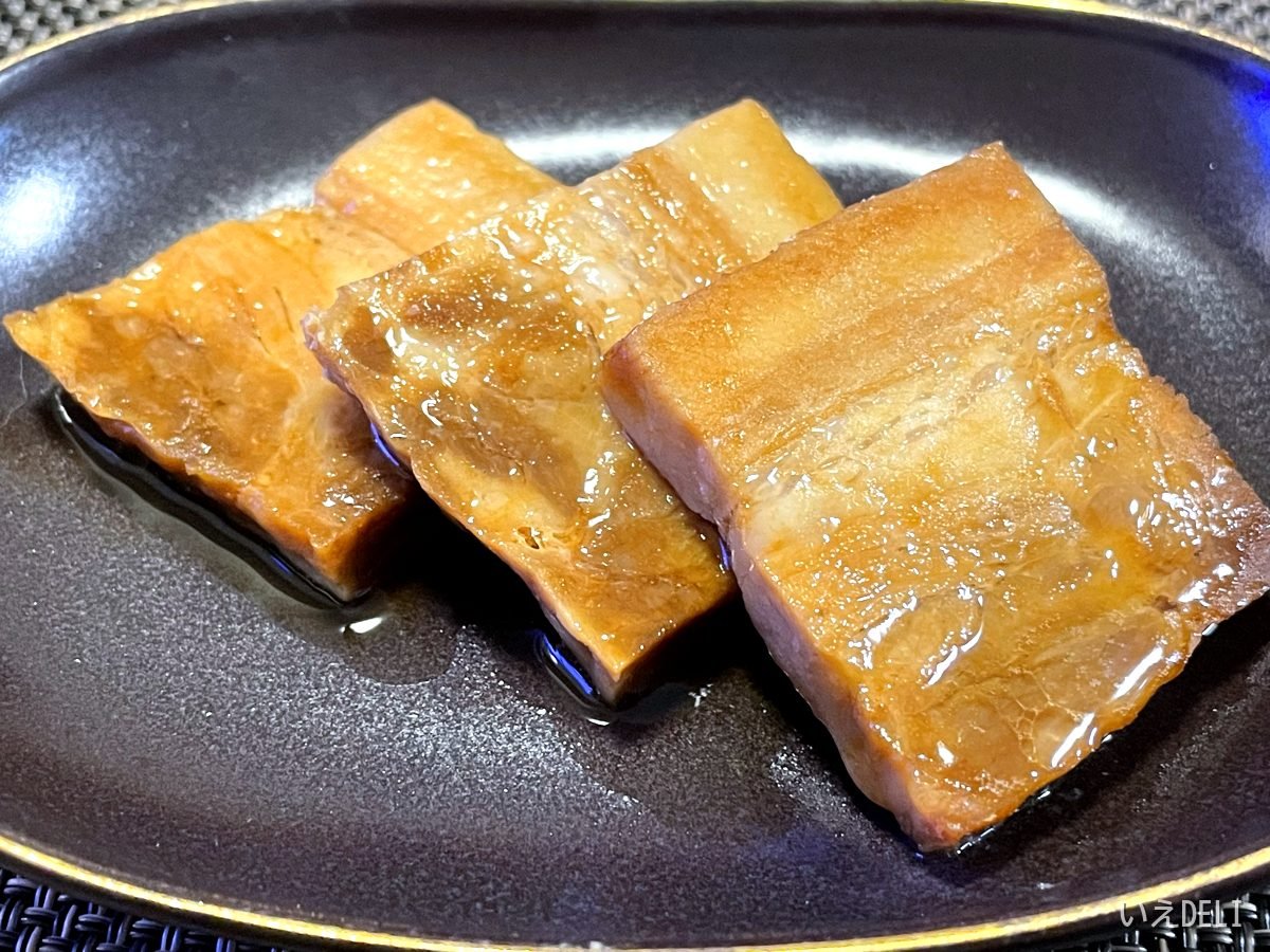 板前魂の花籠の豚角煮を電子レンジで温めたところ