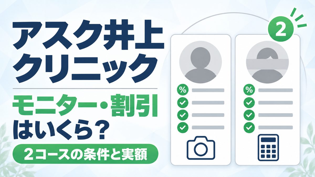 アスク井上クリニックのモニター・割引を条件と実額で解説した記事のアイキャッチ