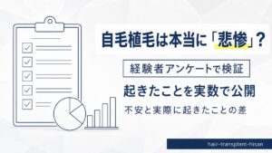 自毛植毛は本当に悲惨なのか。経験者アンケートで起きたことを実数で公開